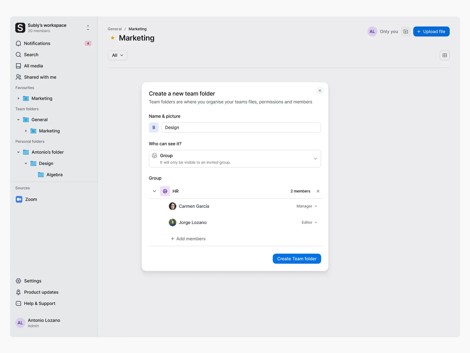 Manage permissions flow 1